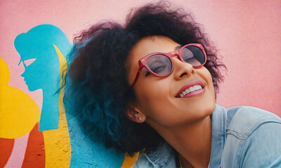 Joyful Young Woman in Sunglasses Enjoying the Sunshine