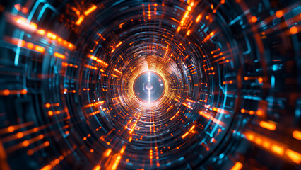 Digital Vista: Data Flow in Vibrant Hues