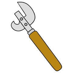 can opener illustration hand drawn isolated vector	
