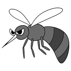 mosquito illustration hand drawn isolated vector	
