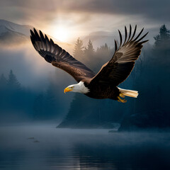 Obraz premium bald eagle in flight