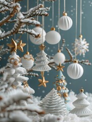 Christmas background. Festive New Year poster and banner, greeting card. Xmas decoration element. Festive Merry Christmas and Happy new year