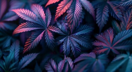 Close Up of Marijuana Leaves