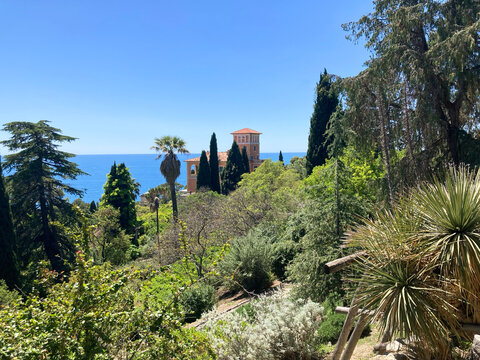 Giardini Hanbury mit der Villa Hanbury bei Ventimiglia, Italien