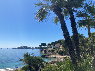 Fototapeta premium Am Strand von St. Jean-Cap Ferrat, Côte d'Azur, Frankreich