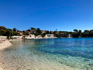 Am Strand von St. Jean-Cap Ferrat, Côte d'Azur, Frankreich