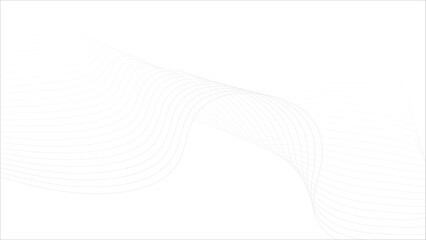 Abstract grey wave lines on transparent background. Technology, data science, geometric border pattern. Isolated on white background. Vector illustration.	