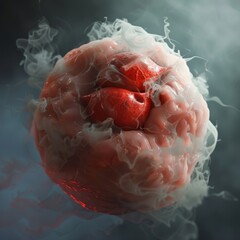 3D rendering illustration of a human embryo.