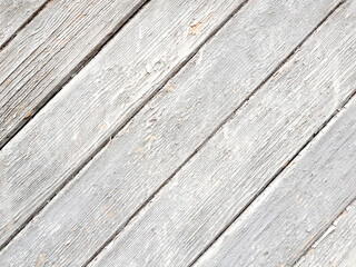 Diagonal white planks wood. Boards texture background