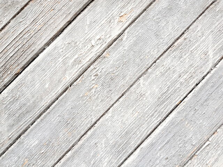 Fototapeta premium Diagonal white planks wood. Boards texture background