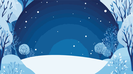 Winter natural banner vector illustration with blan