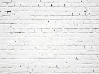 White brick wall texture background with plaster.