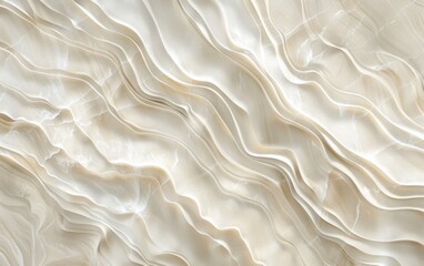 Elegant white and cream marble texture with soft wavy patterns.