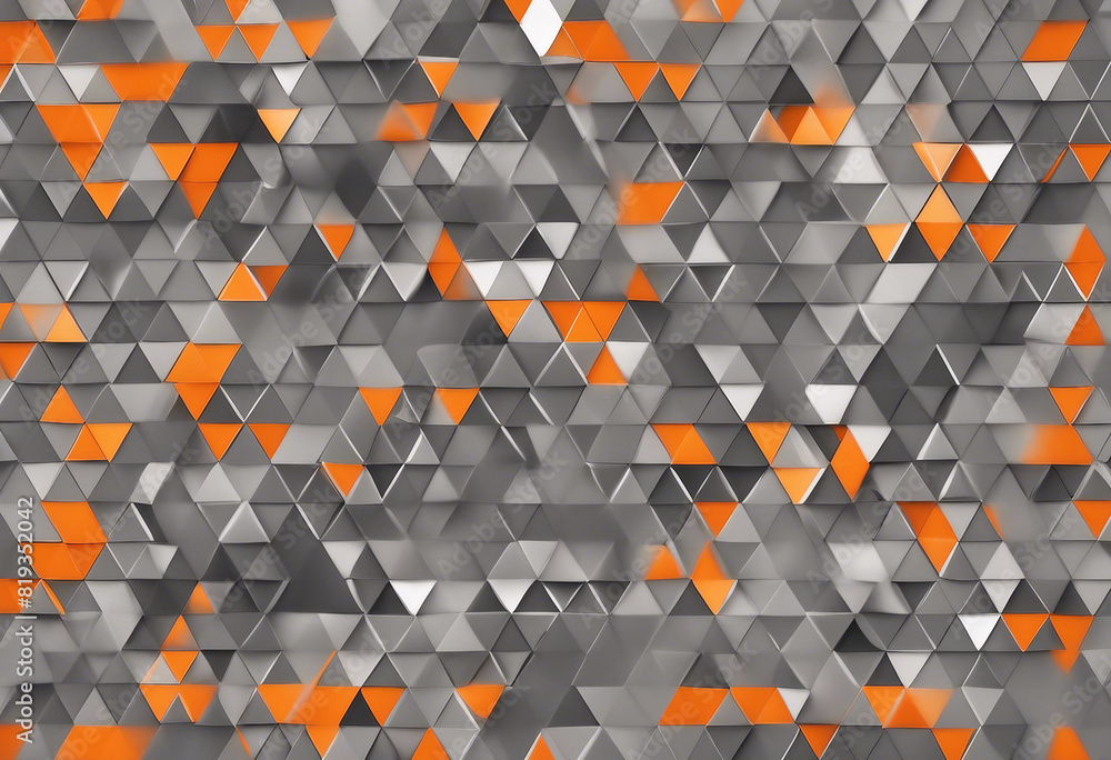 Poster abstract grey orange triangle pattern background