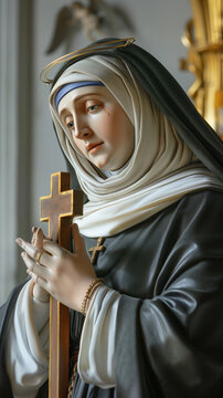 AI-Generated Image of Saint Rita of Cascia - Patroness of Impossible Causes