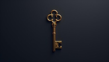 A luxury real estate agency logo with a minimalist house design incorporated into a golden key
