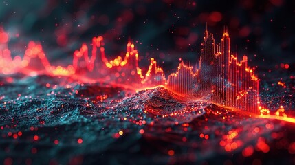 A beautiful and unique digital painting of a sound wave