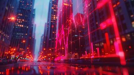 Fototapeta premium The city is a dark and dangerous place, full of sharp edges and hidden dangers. But it is also a place of opportunity, where anything is possible.