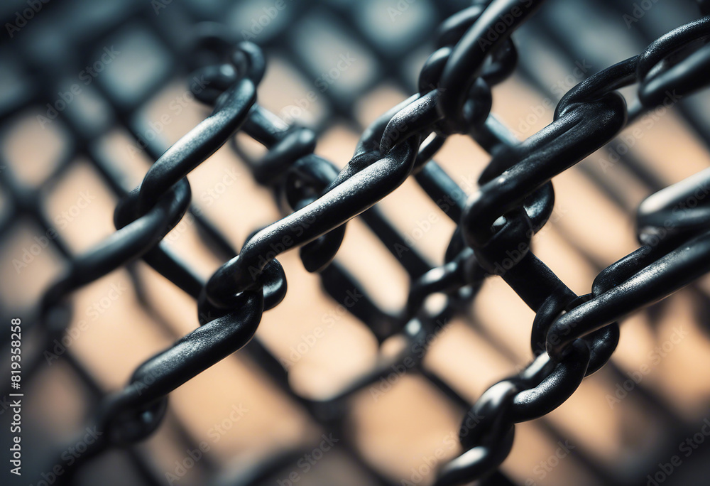 Poster black diagonal chain a blockchain concept double