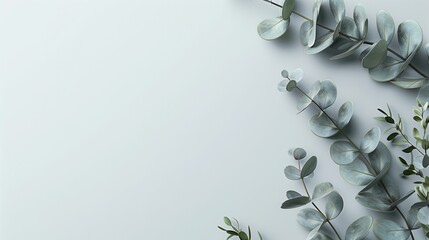 Eucalyptus on a light background