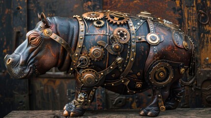 Steampunk Hippopotamus