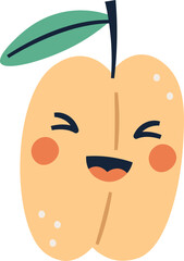 Peach Fruit Character