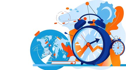 Fototapeta premium A clock is a device used to measure time