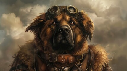 Obraz premium Steampunk Leonberger.