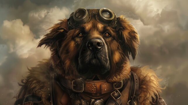 Steampunk Leonberger.