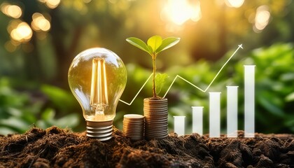 Creativity ,Bright idea for business growth, symbolizing the collaborative process of generating