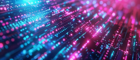 Obraz premium Neon technology abstract background. Abstract illustration background