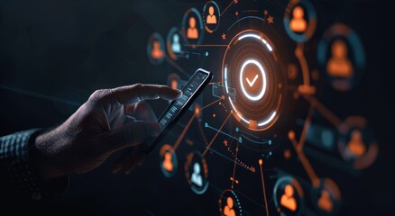 Health insurance,Businessman touching on virtual screen with text "Health insurance", hexagon and icons of business,  personal accident, medical,  farm setting. formal wear concept for money bad resol