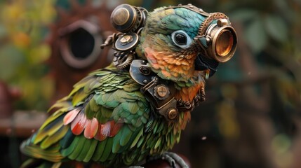 Steampunk Parrotlet.