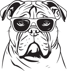 Bulldog vector silhouette