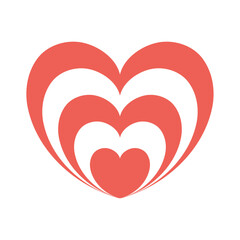 Heart In Heart Vector Icon