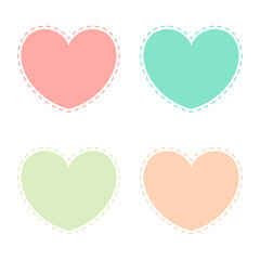 Vector Heart With Dotted Line