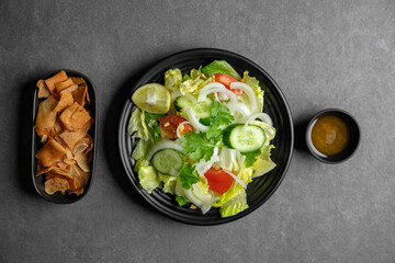 fresh fruit and vegetable photo on non isolated background