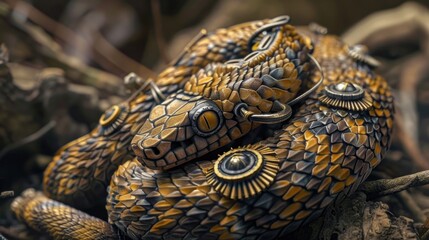 Fototapeta premium Steampunk Rattlesnake