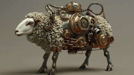 Fototapeta premium Steampunk Sheep