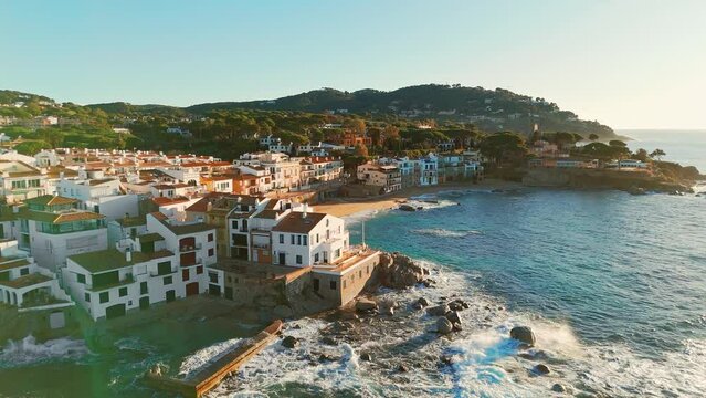 Calella de Palafrugell village at sunrise in Catalonia, Costa brava, Spain