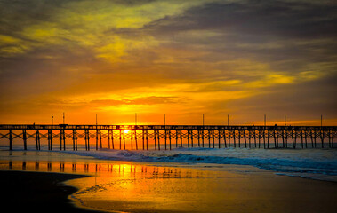 Fototapeta premium Sunrise at Topsail Island