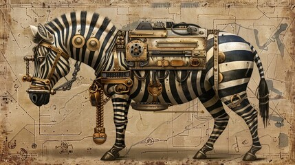 Steampunk Zebra