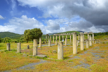 The archaeological site of Ancient Messene in the region of Peloponnese, Greece. The city of Ancient Messene was founded in 369 BC. UNESCO World Heritage Site tentative list