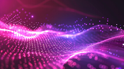 Abstract Purple Digital Wave