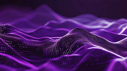 Abstract Violet Digital Wave