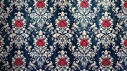 damask print, repeating pattern 