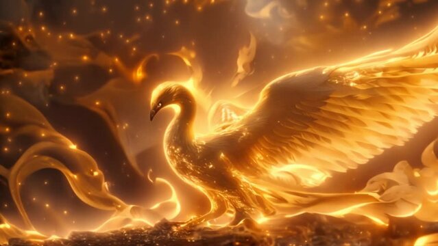 phoenix fantasy fire bird abstract fire animal eagle hawk angel wings graphic feather gold background logo logo icon red art
