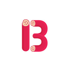 Letter B candy roll logo icon vector template eps