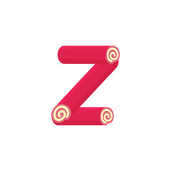 Letter Z candy roll logo icon vector template eps