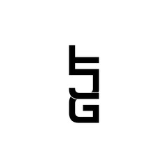 tjg lettering initial monogram logo design
